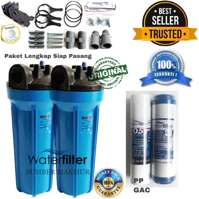 Paket Filter Air Sumur 2 Housing Blue