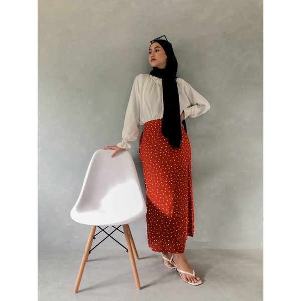 ZEA - Printed Skirt - Rok Motif Polkadot Macan Katun