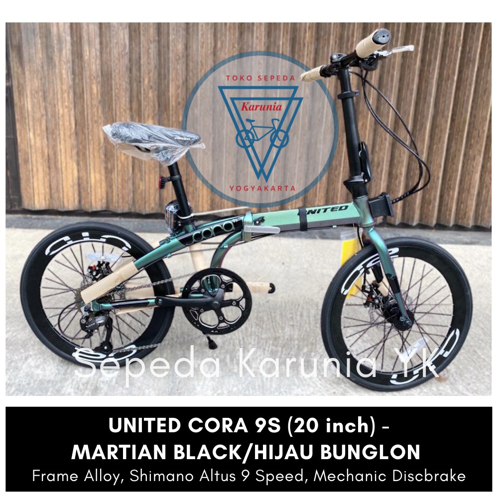 [Khusus Gosend/Grab] Sepeda Lipat 20” United Cora 9S / 9 Speed