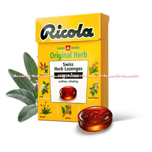 Ricola Original Herb 40gr Glacier Fresh Mint Candy Sugar Free Permen Rikola Penyegar Pelega Tenggorokan Tanpa Gula Bebas Swiss Herb Candy