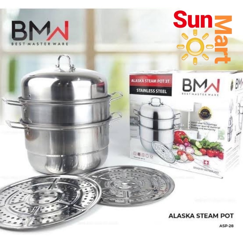 Panci Kukus alaska Panci Susun Stainless Alaska Steampot 3T BMW