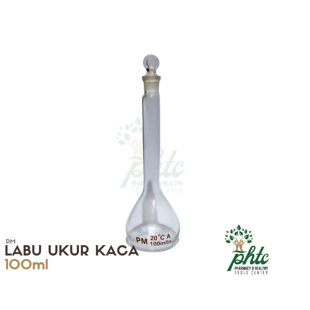 PM Labu Ukur 100ml l Labu Takar Kaca l Labu Volume 100 ml Kaca