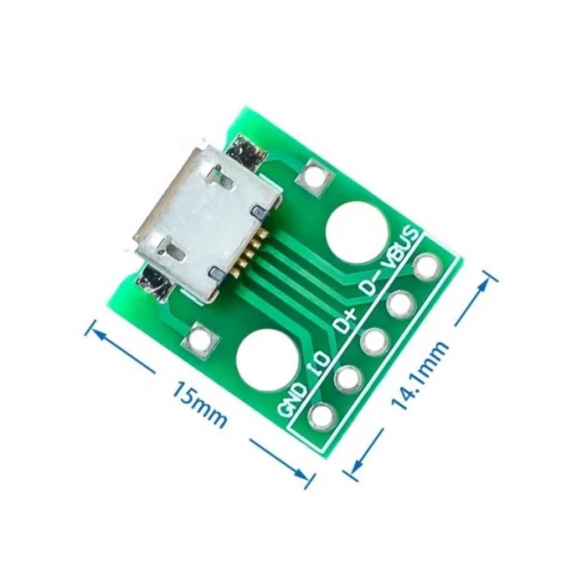 Micro USB to Dip 2.54mm 5 pin female adapter connector PCB converter soket micro usb