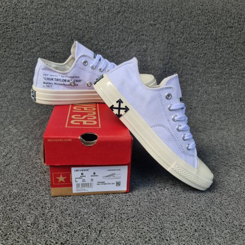 Sepatu Converse Chuck Taylor 70s X OFF White Putih Polos Low Premium Original 100% BNIB