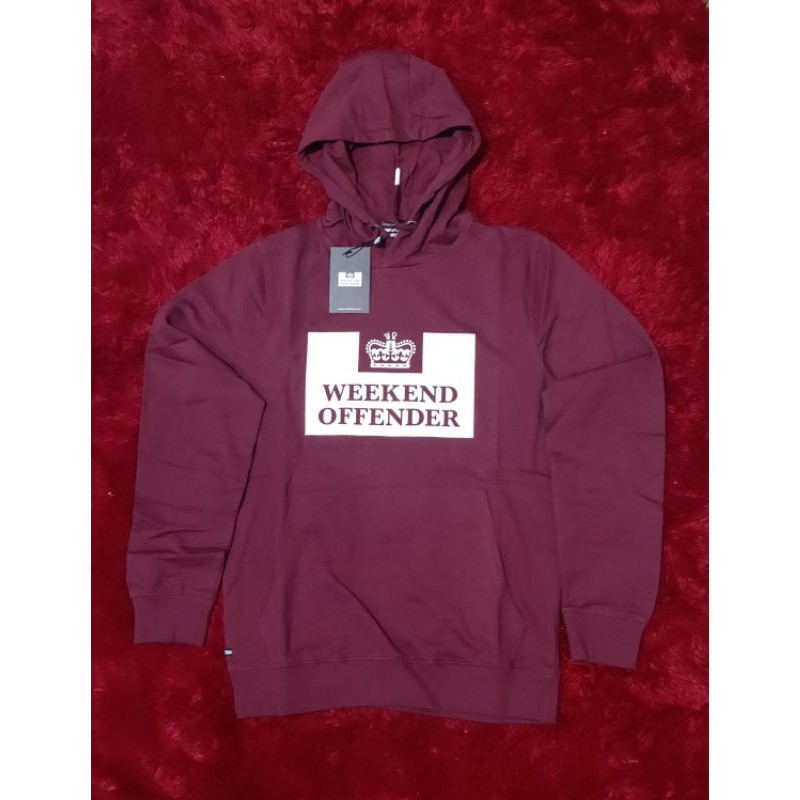 Weekend Offender Hoodie Burgundy Original