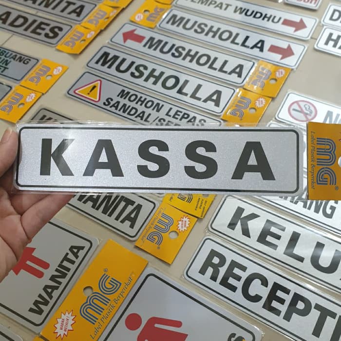 

Stiker Sticker Tempel Tulisan Kassa kasir cashier