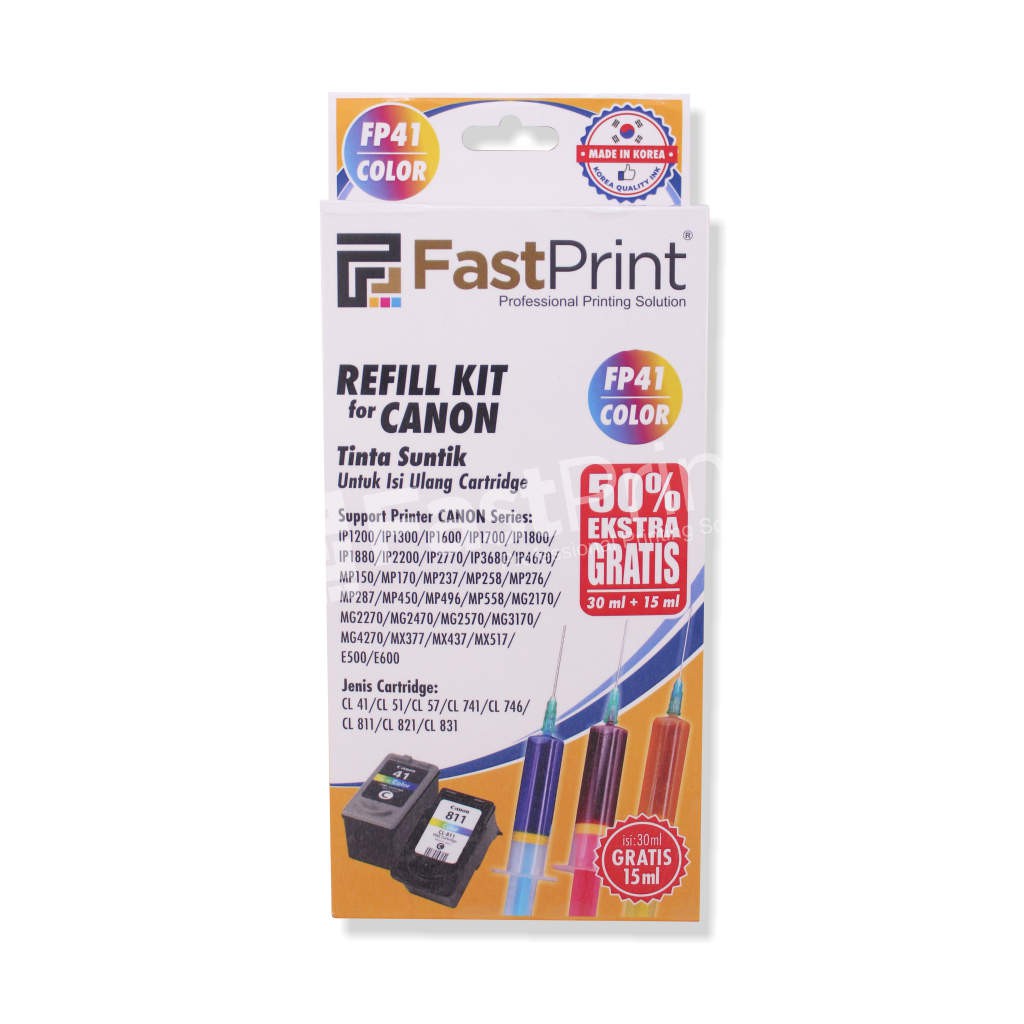 Refill Kit FP 41 Canon Suntik Refill Warna