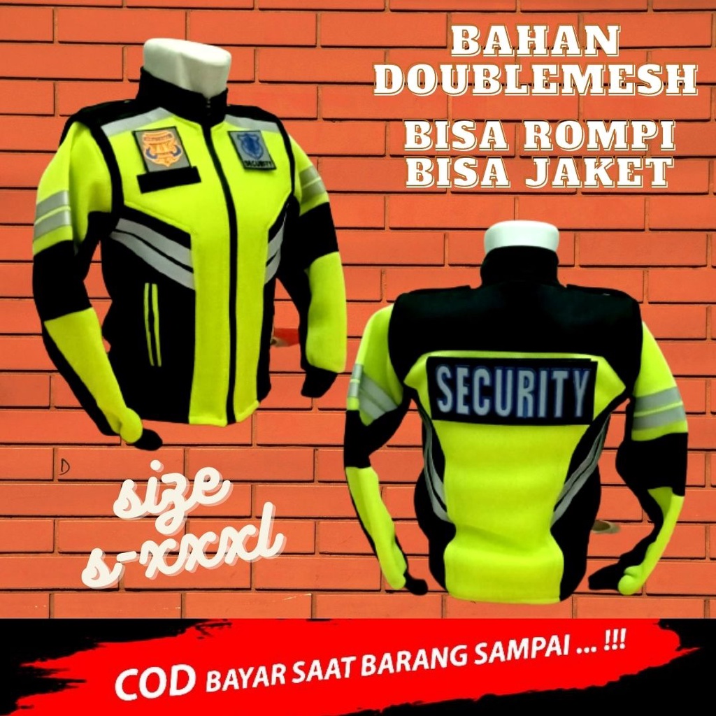 Romket Jaket Rompi Security Terbaru | Rompi Jaket Satpam Terbaru |Jaket Rompi Security Tebal | Doubl