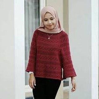  CROP  JARING  RAJUT  SWEATER CROP  BAJU  RAJUT  CROP  