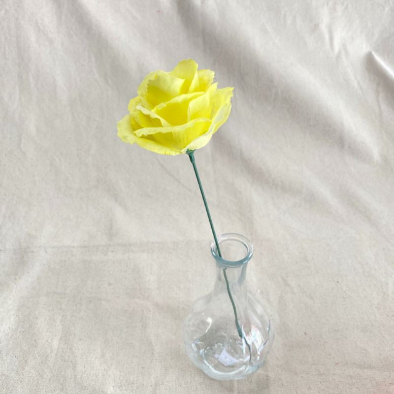 Bunga Artificial Rose FL X1 Bunga Artificial / Bunga Plastik / Bunga Dekorasi / Pernikahan-Kuning