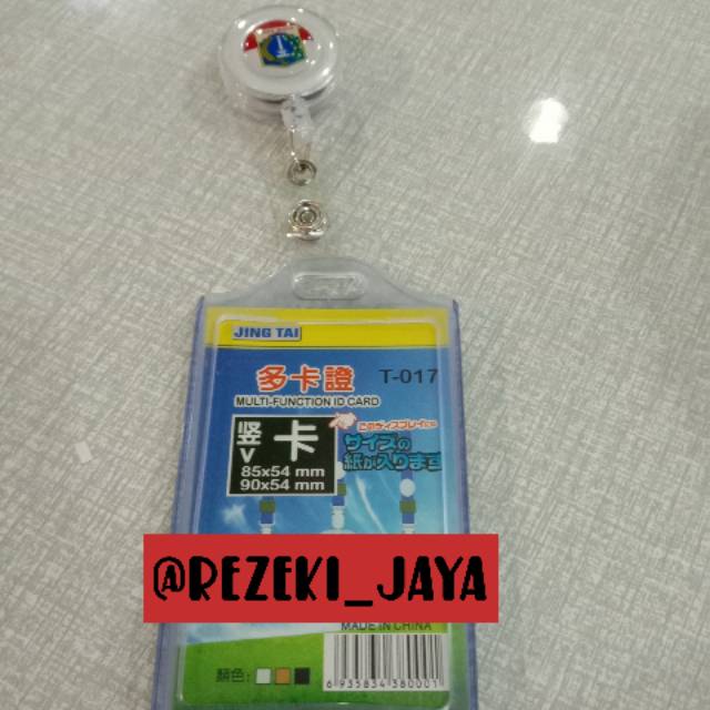 

NAME TAG ID CARD PORTRAIT TEMPAT KARTU ID CARD KARET PLUS YOYO LOGO DKI JAYA RAYA
