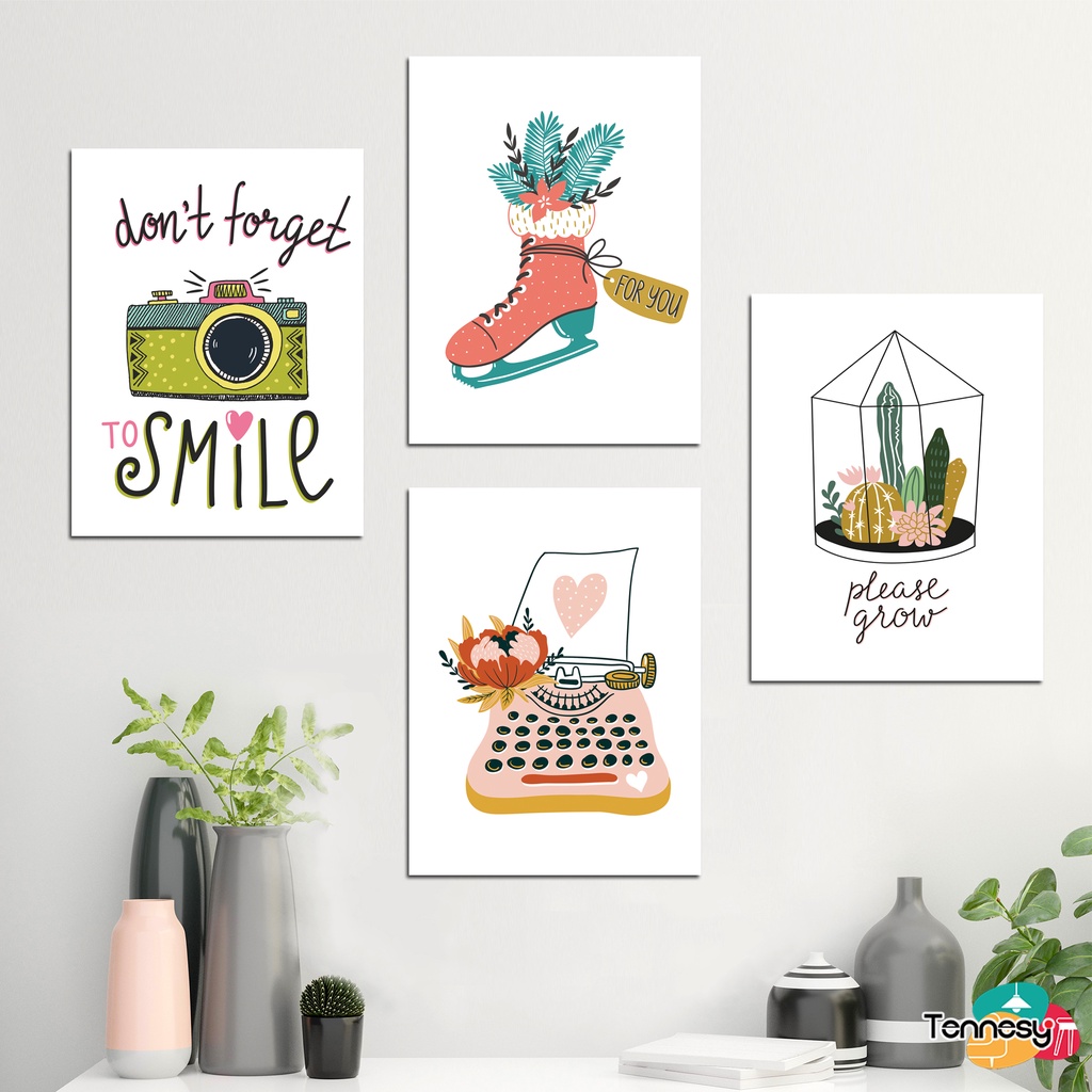 HIASAN DINDING WALL DECOR 15x20CM PAJANGAN POSTER DEKORASI KAMAR RUMAH TANGAN CINTA LOVE