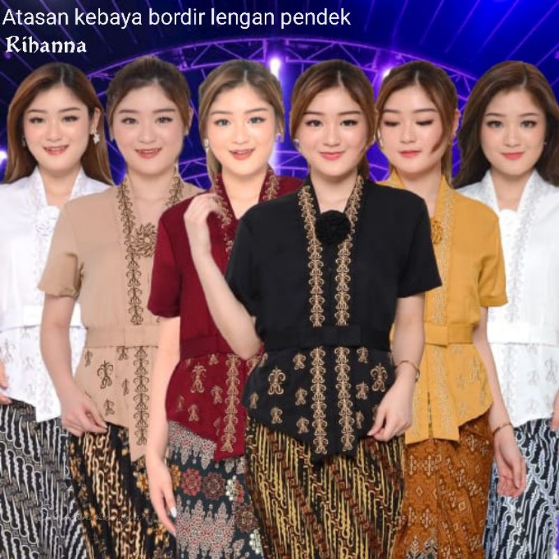 Atasan Kebaya Bordir/ Kebaya Encim Wisuda Senada Floy Modern