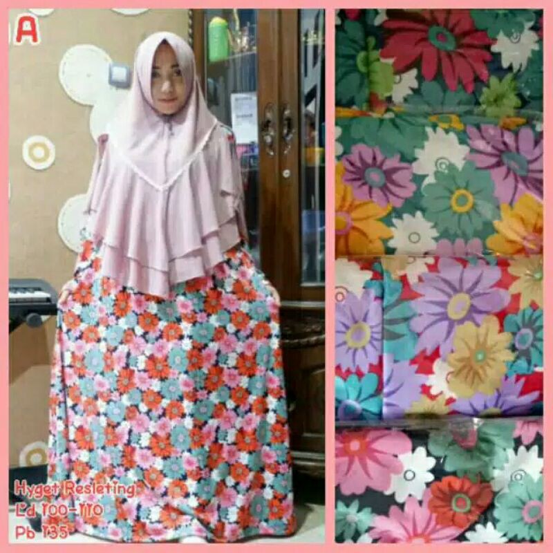 Gamis Hyget Resleting Depan (Busui) Umbrella atau Mayung dan Gamis Hyget Tali Serut Samping
