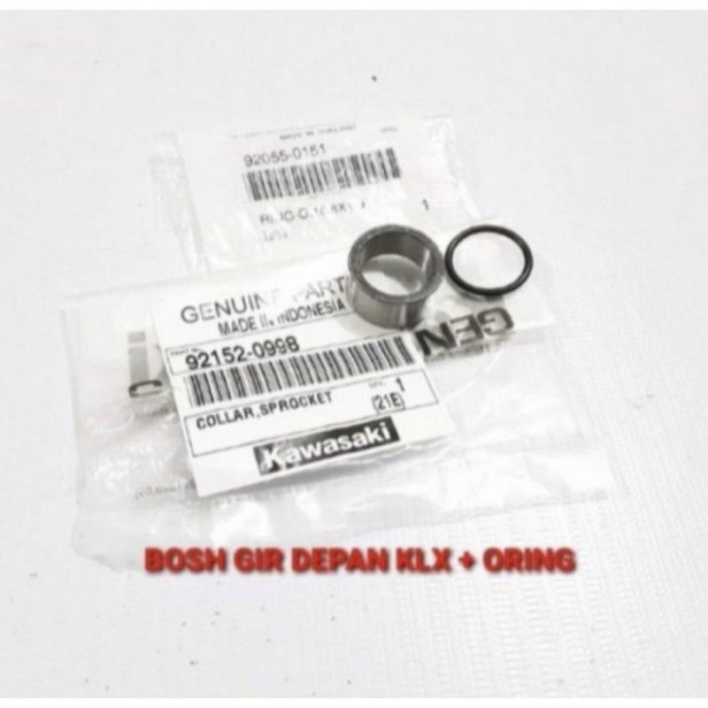 BOSH GEAR BOS GIR DEPAN KLX 150 KLX DT DTRACKER SET ORING KAWASAKI ASLI ORI 100% KLX150