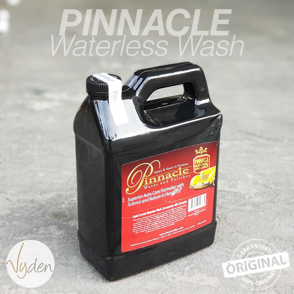 PINNACLE Liquid Crystal Waterless Wash Concentrate With Carnauba 128oz Cuci Tanpa Air Konsentrat