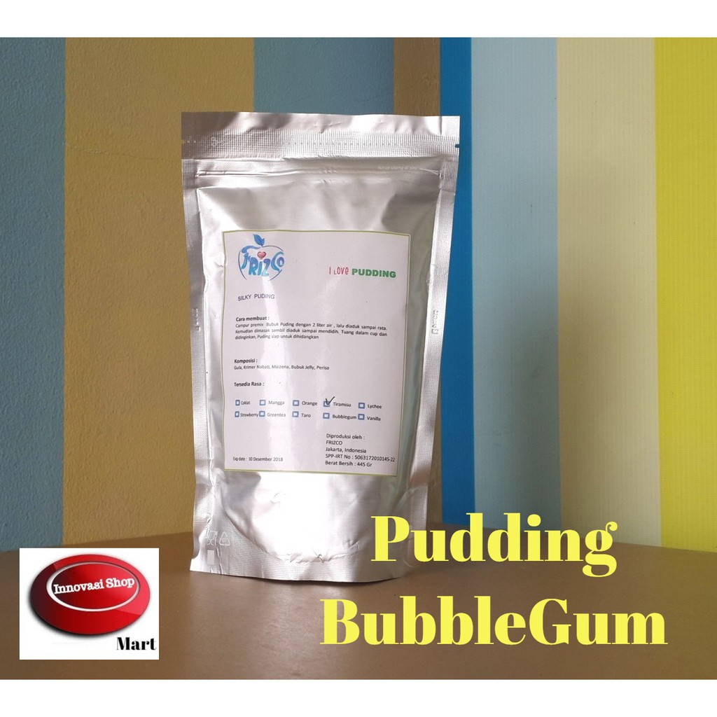 

BUBBLEGUM Pudding FRIZCO SILKY 445gr Podeng sutra Moiaa PERMEN KARET puyo puding serbuk tepung instan premix