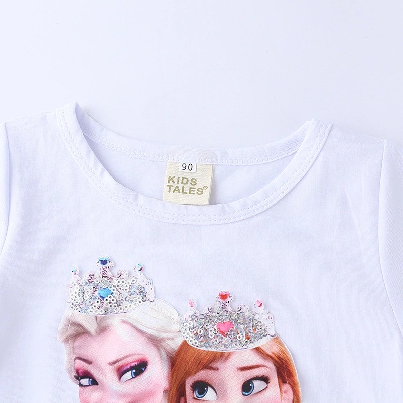 Baju LED Anak Cewe Baju Lampu Menyala Perempuan Frozen Import