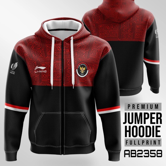Jaket Hoodie Spesial Tim Indonesia Sea Games 2023 - AB2358, S