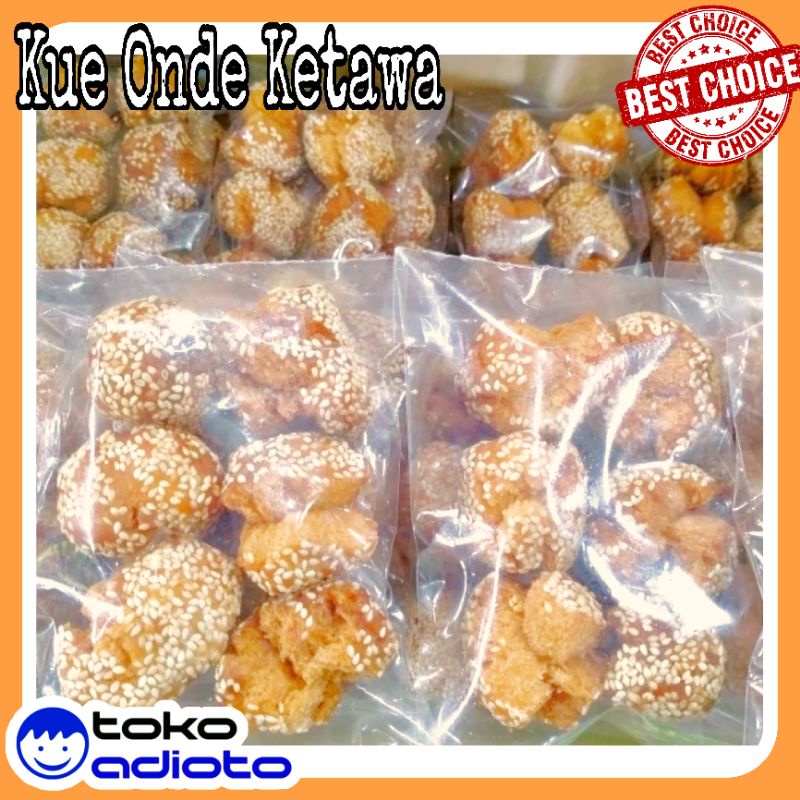 

Kue Ketawa isi 6pcs / Roti Ketawa / Onde Onde Ketawa / Onde Wijen Ketawa / Oleh Oleh Khas Siantar