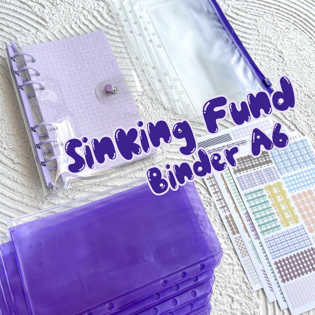 

[Artopia] [A6] BINDER SINKING FUND Keuangan Paket / Money Uang Nabung Zipper Daisy Ziplock Transparan Estetik Aesthetic