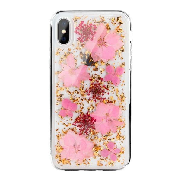 Apple iPhone Xs Max - Rose Gold Flower SwitchEasy Flash Luscious Case Free Tempered 5D