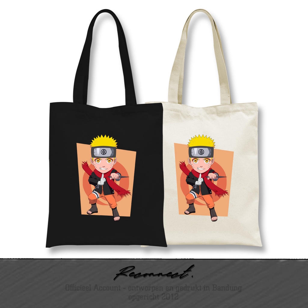 Reconnect Totebag Anime Japan Naruto Uzumaki - Gratis Tambah Nama