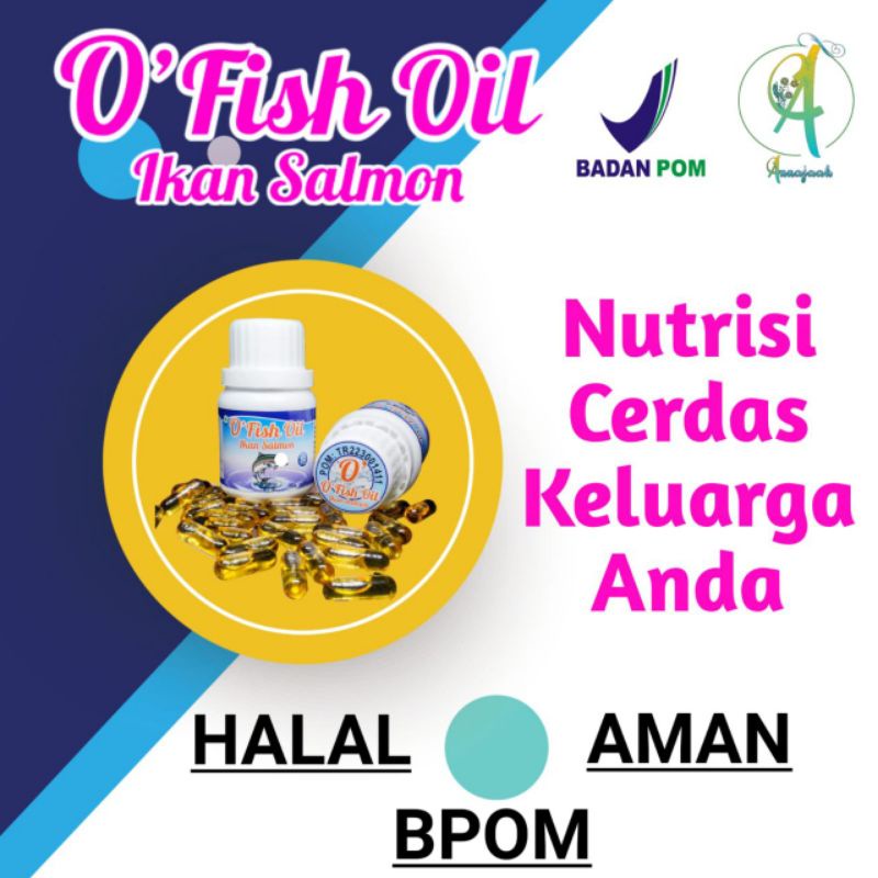 VITAMIN ANAK O FISH OIL MINYAK IKAN SALMON OMEGA 3  MEMBANTU MEMPERBAIKI NAFSU MAKAN ANAK