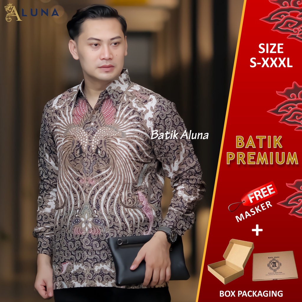 BAJU KEMEJA BATIK PRIA COWOK COWO LENGAN PANJANG REGULAR ATASAN BATIK PREMIUM PRIA BATIK PRABUSENO KONDANGAN BATIK COUPLE PASANGAN KEMEJA BATIK PEKALONGAN LAKI LAKI PRIA KEKINIAN ORIGINAL MODERN BAJU SERAGAM BATIK SOLO KANTOR BATIK JUMBO ALUNA PCW 013