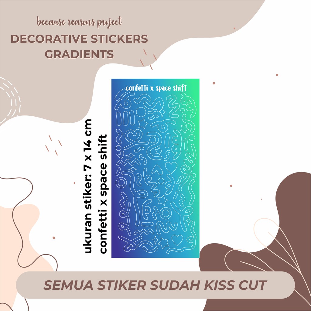 STIKER DECO - POLCOS GRADIENTS CONFETTI-SPACE SHIFT