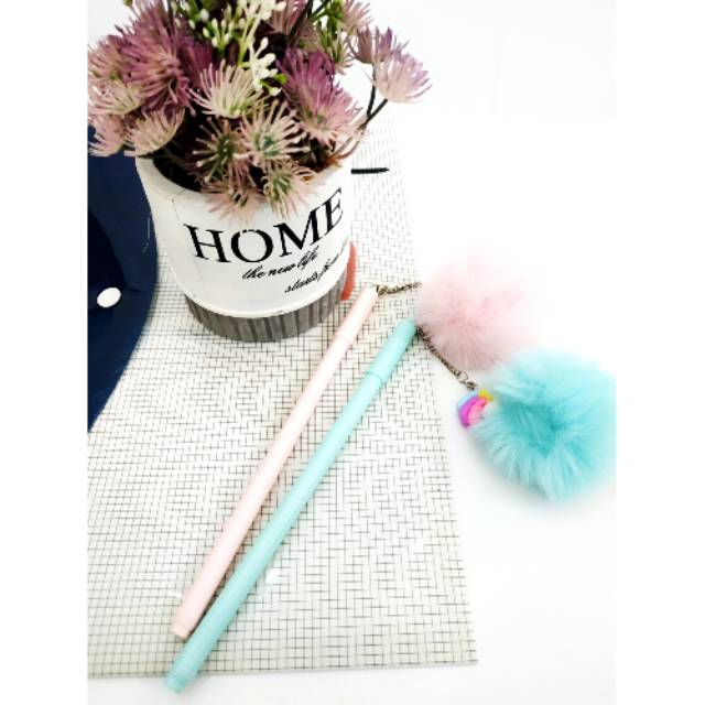 

Pulpen bulu pelangi / Pen / Bulpoint Karakter Lucu