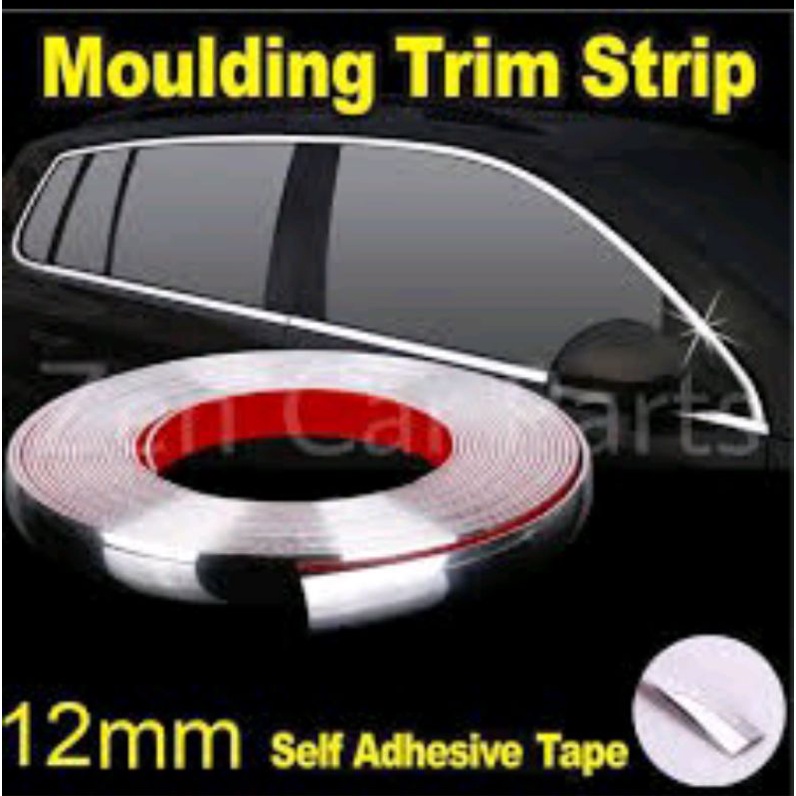 List chrome moulding strip silver jendela Mobil Avanza