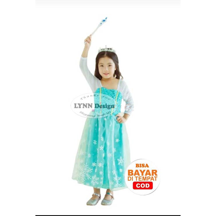 Princess Anna Elsa Frozen Dress Costume | Baju Kostum Putri Anak_Cerianti