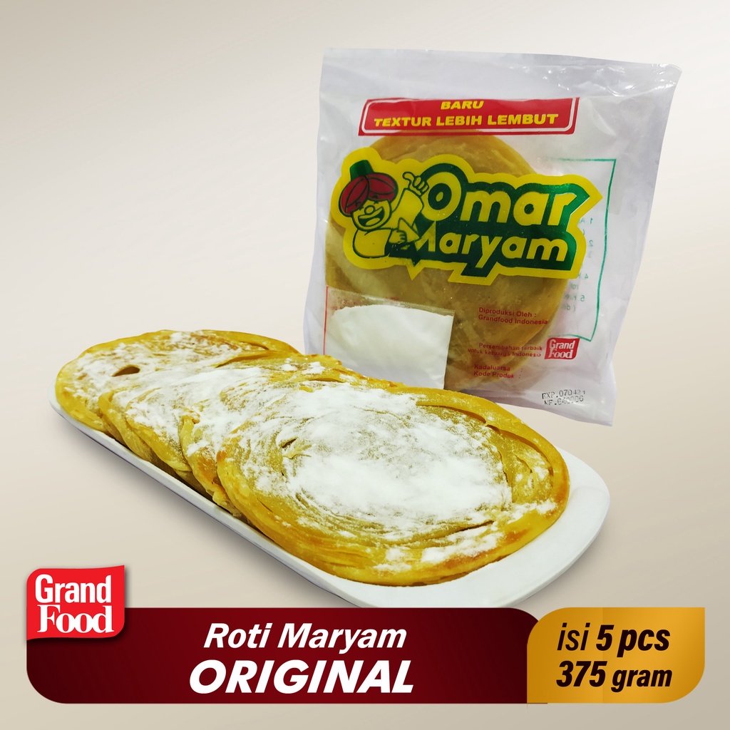 Jual Omar Maryam Original Roti Canai Frozen 1 Bungkus Isi 5 Pcs