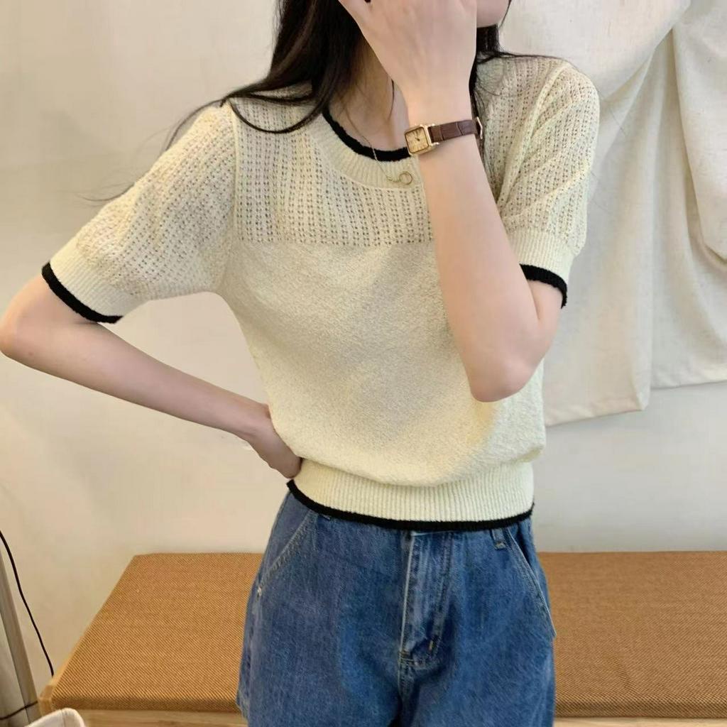 Zize O-neck Knit Top - Atasan Wanita Rajut Import TM (3062)