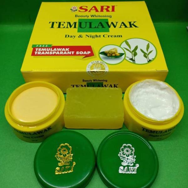 3 in1 Paket Cream Temulawak SARI | Day Cream | Night Cream | Facial Soap Sabun Muka