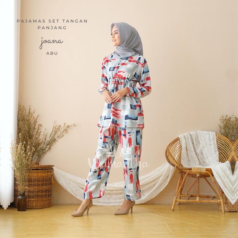 Best Seller Nomina Set Baju Setelan Wanita Atasan + Celana Panjang Pakaian Cewek Remaja Abg Kekinian