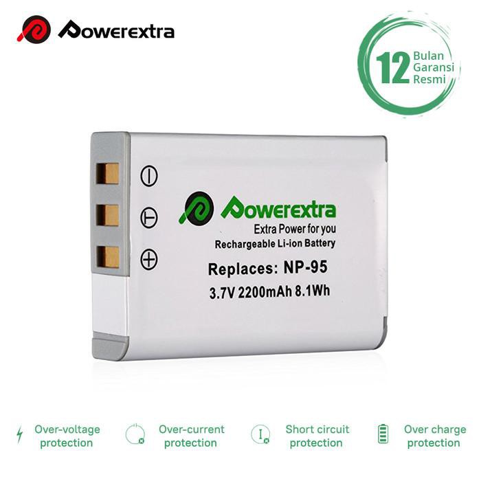 Powerextra Baterai Fujifilm NP-95 Fujifilm X30 X70 X100 XS-1