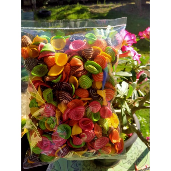 

[400gr] SNACK KUPING GAJAH RAINBOW (warna warni)