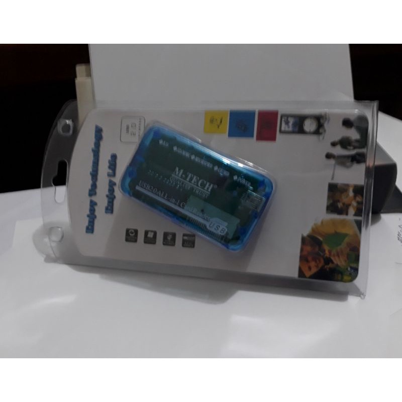 Card Reader SD XD MMC MS CF SDHC TF Micro SD M2 Adapter transparn 6 slot