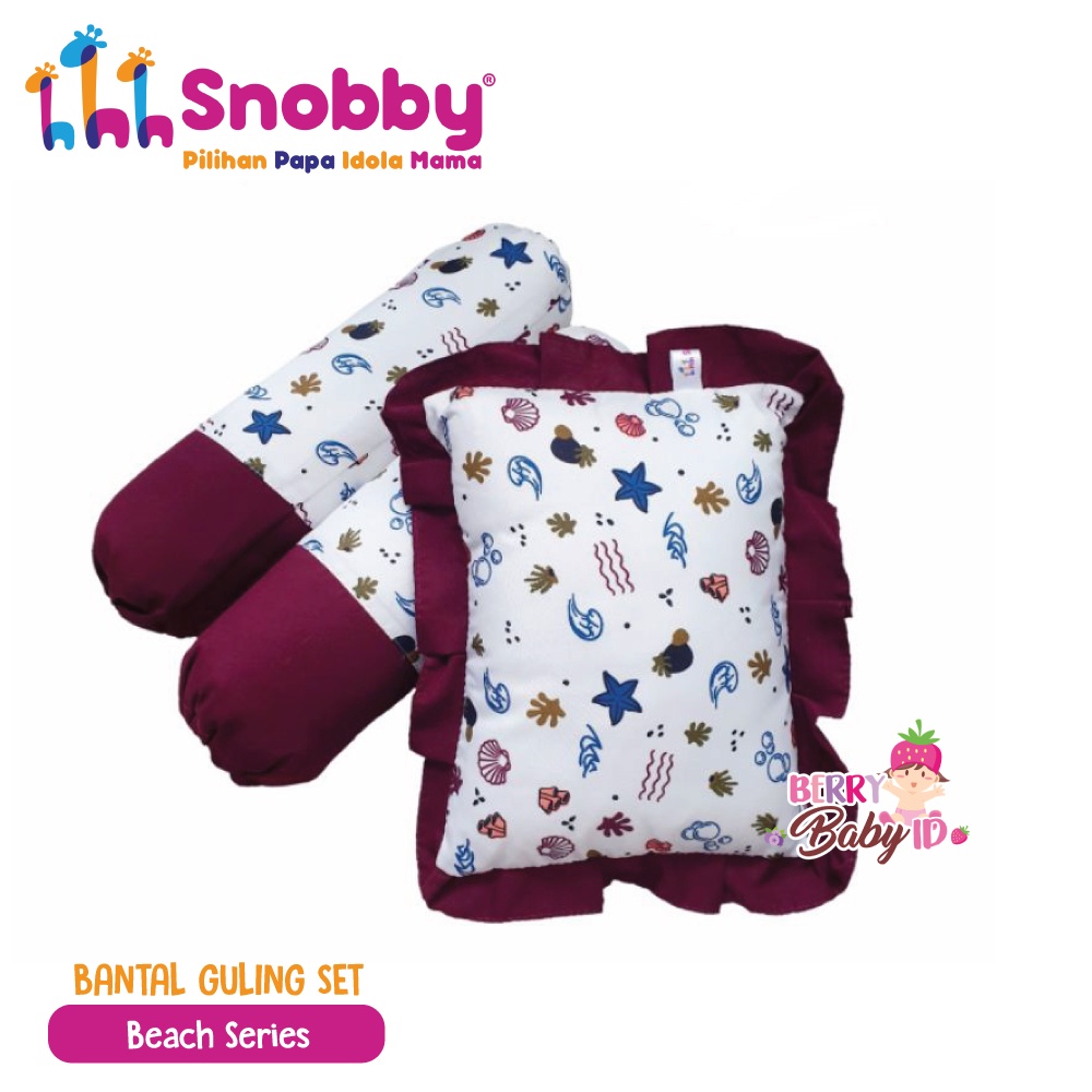 Snobby Bantal Guling Set 1 Bantal 2 Guling Perlengkapan Tidur Bayi Berry Mart