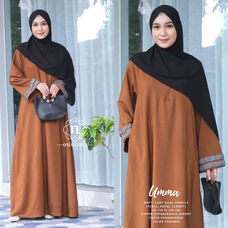 Umma By ORI NAWA • Abaya Gamis Dress Syari Wanita Jumbo Muslim