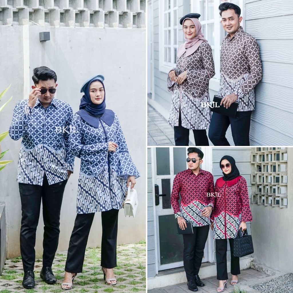 Baju Batik Couple Batik Couple Tunik Batik Kemeja Lengan Panjang Terbaru