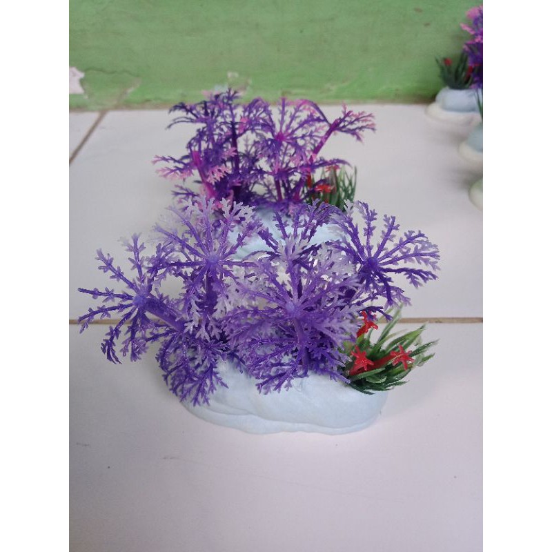 bunga hias aquarium mini