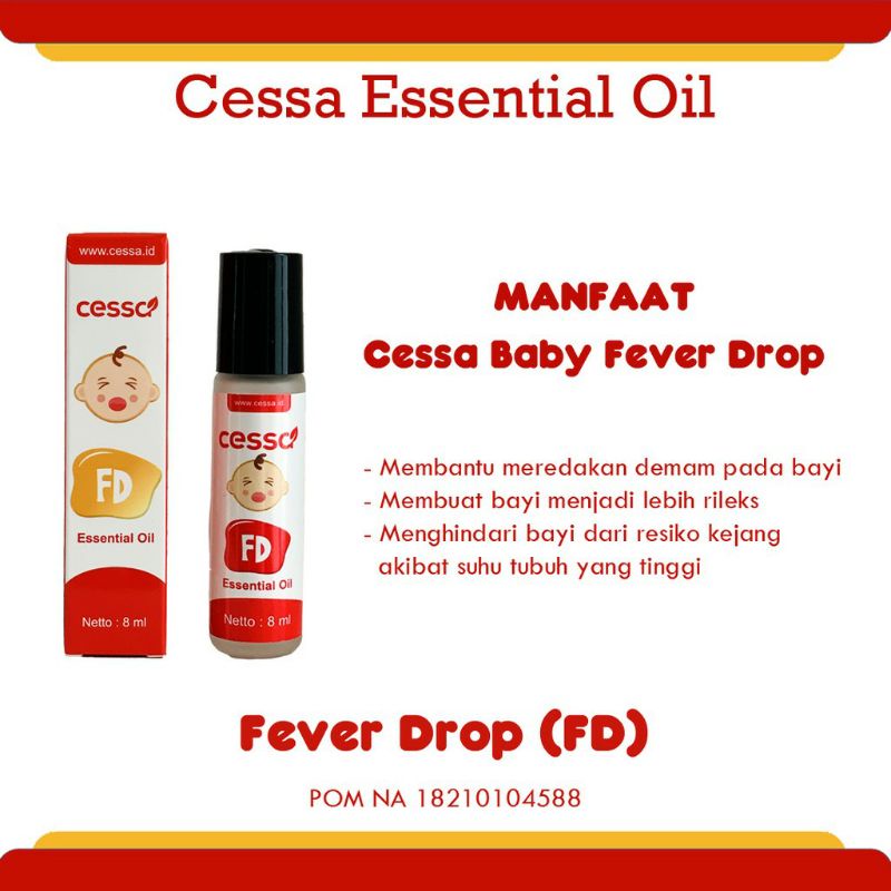 Cessa Baby Essensial Oil Fedrop 8 ml/ untuk demam &amp; panas