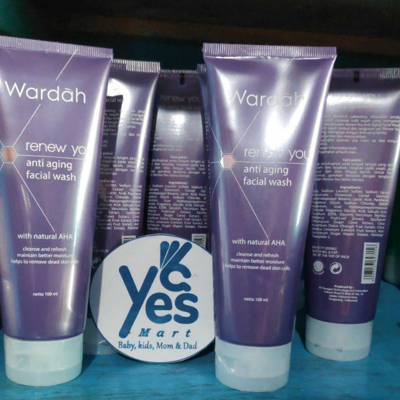 Wardah Renew You anti Aging Facial Wash 100ml Sabun Cuci Muka Wajah Tanda-tanda penuaan