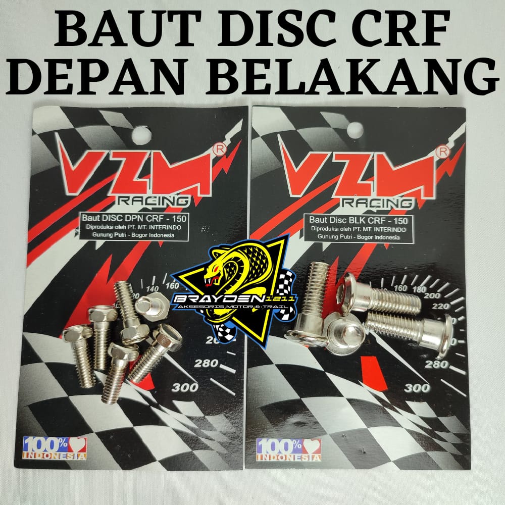 BAUT CAKRAM DEPAN CRF150/BAUT CAKRAM BELAKANG CRF 150/BAUT CAKRAM CRF150