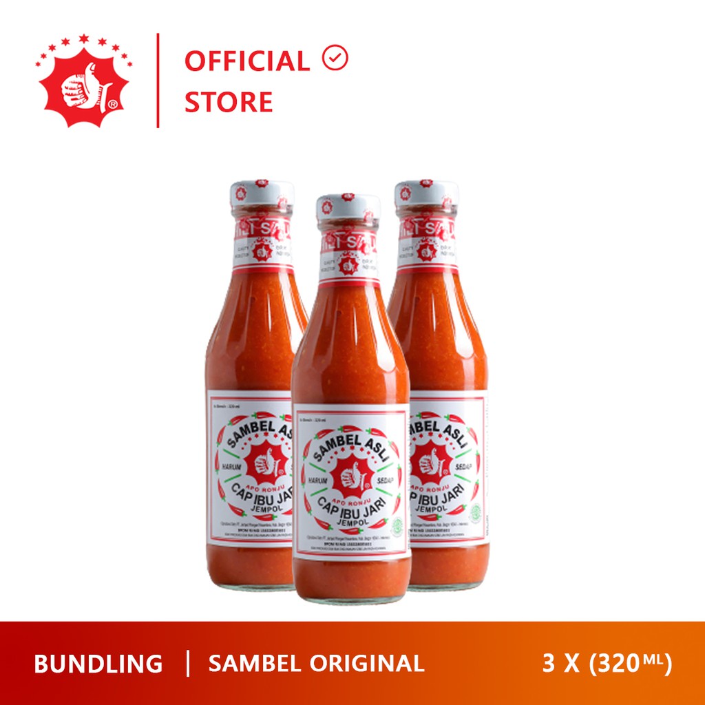 

Sambal Asli Cap Ibu Jari Jempol 320ml Bundling 3 botol