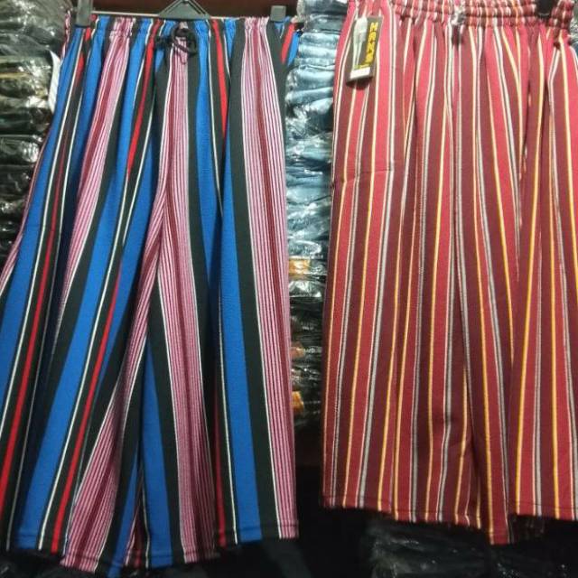 Kulot Salur Pendek 7/8 Bahan Waffel Jumbo / Kulot Waffel Salur 7/8