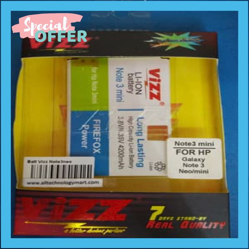 SALE Baterai Double Power Vizz - Samsung Galaxy Note 3 Neo / Note 3 Mini